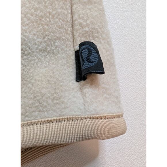 Lululemon Lab Fleece Crew Pullover Diamond Dye Light Ivory Cafe Au Lait Size L - Picture 8 of 10
